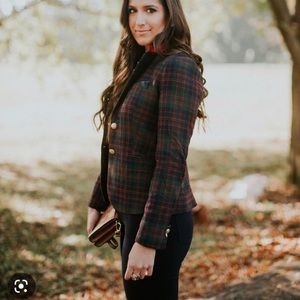 J. Crew Plaid Blazer - Red and Green